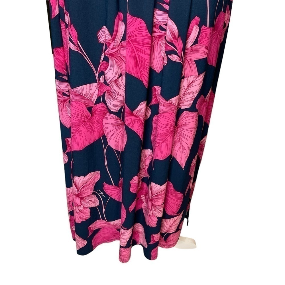 Tommy Hilfiger Women's Jersey Empire Dress, tropical floral v-neckline size 8 - Picture 10 of 14